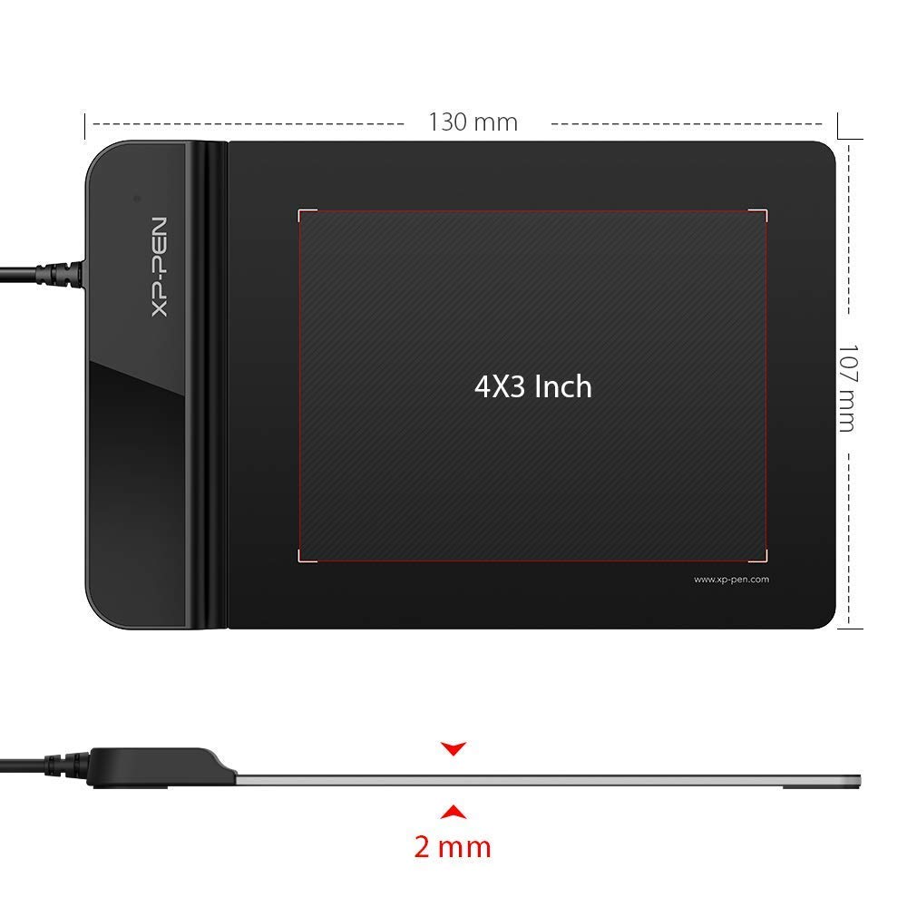 Drawing Tablet-XP-Pen G430S OSU Tablet Graphic Drawing Tablet with 8192 Levels Pressure Battery-Free Stylus, 4 x 3 inch Ultrathin Tablet & PN01 Battery-Free Passive Stylus - Image 3
