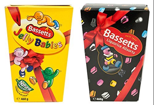 Bundle - Jelly Babies Carton (460g) Plus Bassetts Liquorice Allsorts Carton (460g) by Bassett's