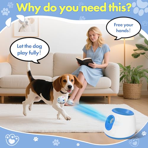 Deeteck Automatic Ball Launcher for Dogs - Interactive Dog Ball Launcher with 3 Adjustable Distances(10ft/20ft/30ft),Balls Thrower for Dogs with 3 Etpu Sphere for Small & Medium Puppy by Deeteck - Image 2