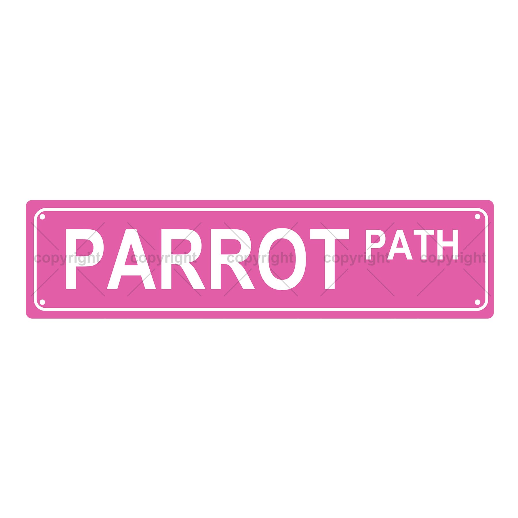 Parrot Path Animal Metal Tin Street Sign Bar Cafe Garage Cave Home Room Wall Bathroom Farmhouse Garden Porch Patio Decor,4x16 Inch