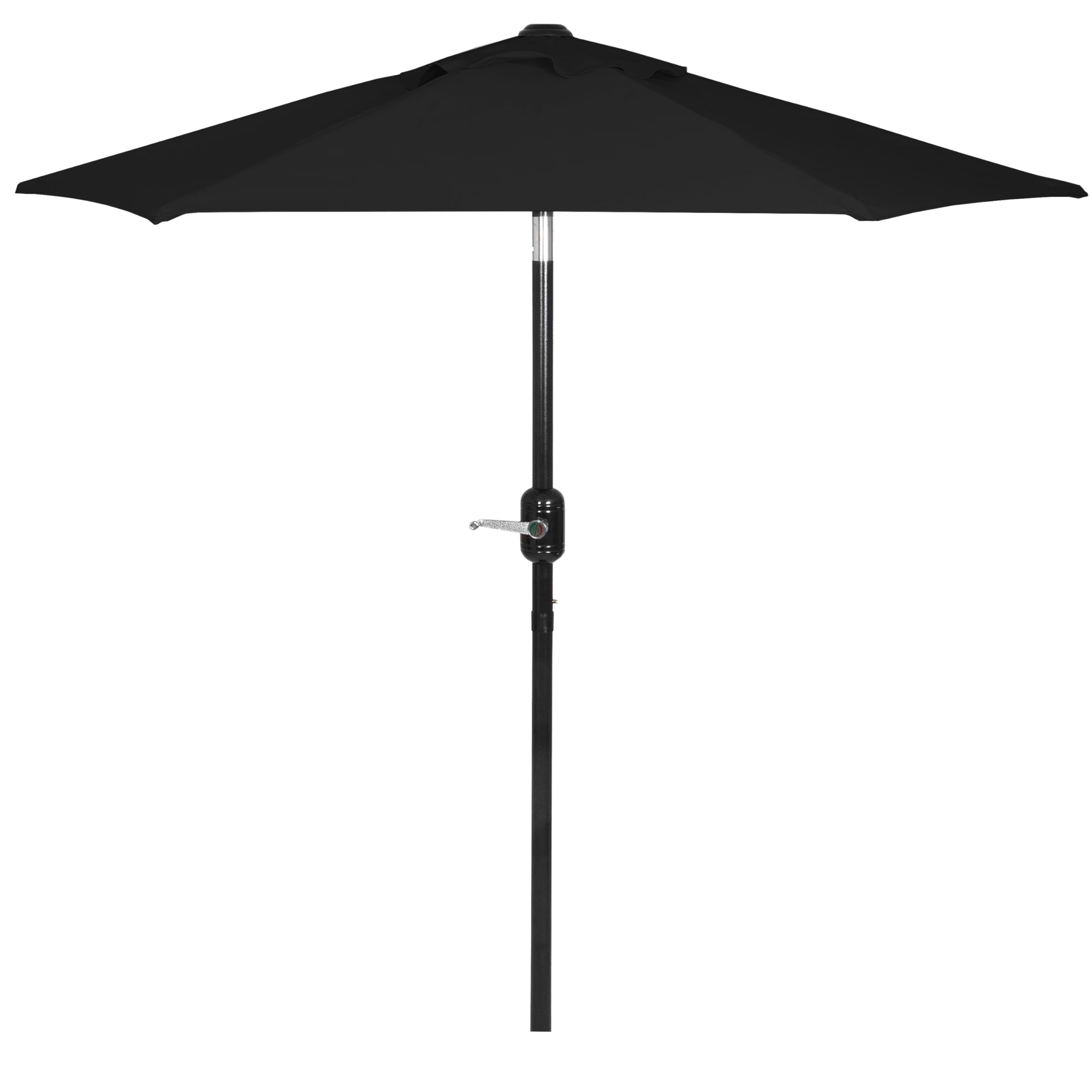 Punchau 6 Ft Outdoor Patio Umbrella - Black Market Umbrella, Easy