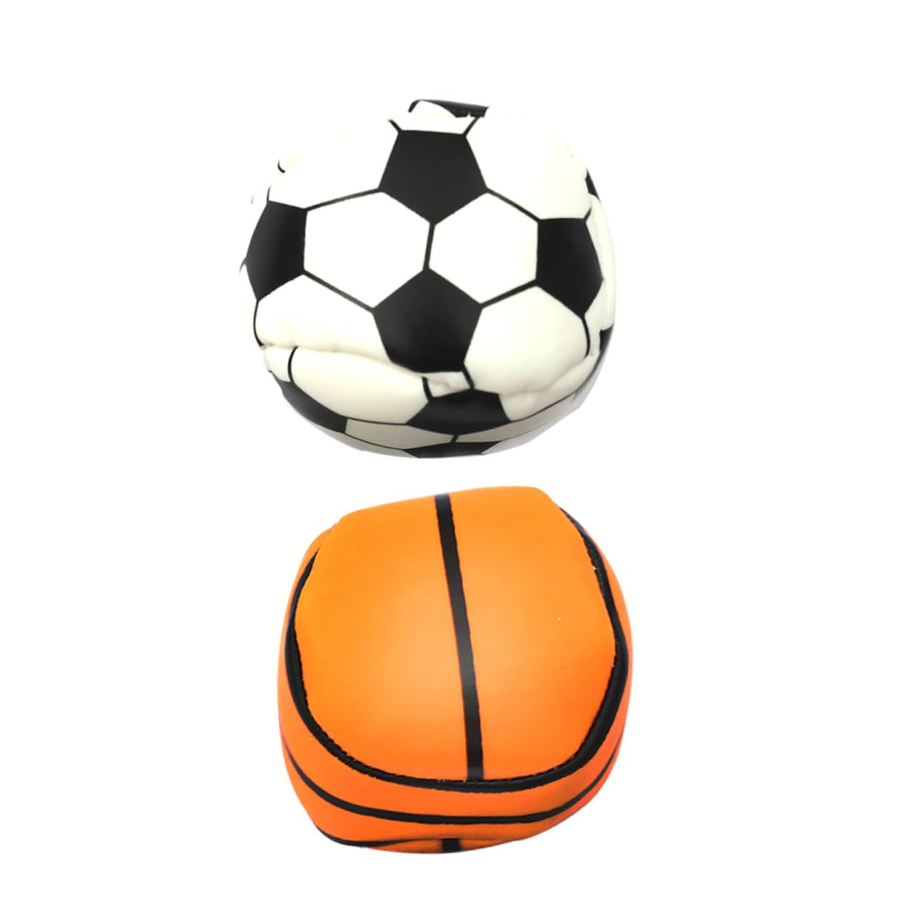 ibasenice 12pcs Hand Sewn Leather Basketball Football Shaped Sandbags Outdoor Boys and Girls Game Toy