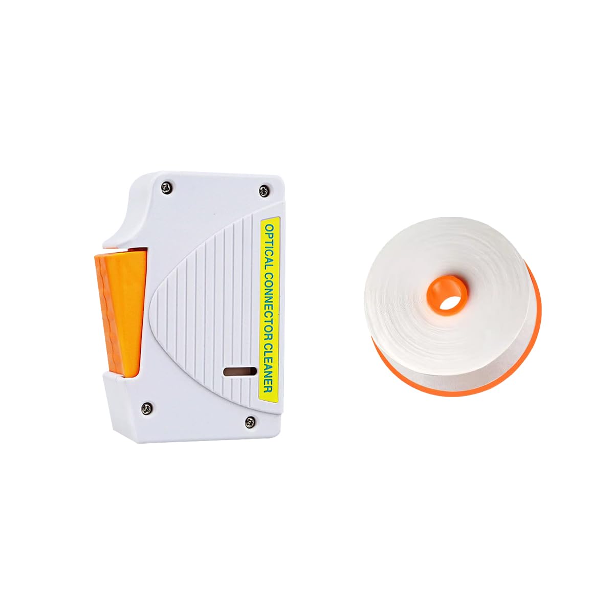 USON 1pc iber Optic Connector Cleaning Box and 1pc Replacement core, Supports 1.25mm/2.5mm, SC, FC, ST, LC, Cleaning of All Types of Fiber Optic