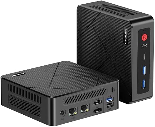 origimagic Mini PC C4 Air Ryzen 5 3500U, hasta 3.7 GHz, Mini Ordenador, 8GB DDR4 256GB SSD M.2, Soporte para Tres Pantallas 4K 60Hz, USB3.2/Ethernet Doble/Wi-Fi 5/BT5.0/para hogar & Oficina
