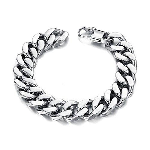 Bijoux Lourdes de tronçonneuse bracelet homme acier anti-noircissement 22 cm