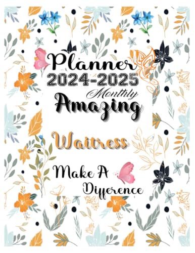 Waitress Gift: Planners for Waitress: Two (2) Years Monthly Planner & Personal Appointment Scheduler, Logbook with 24 Months Calendar