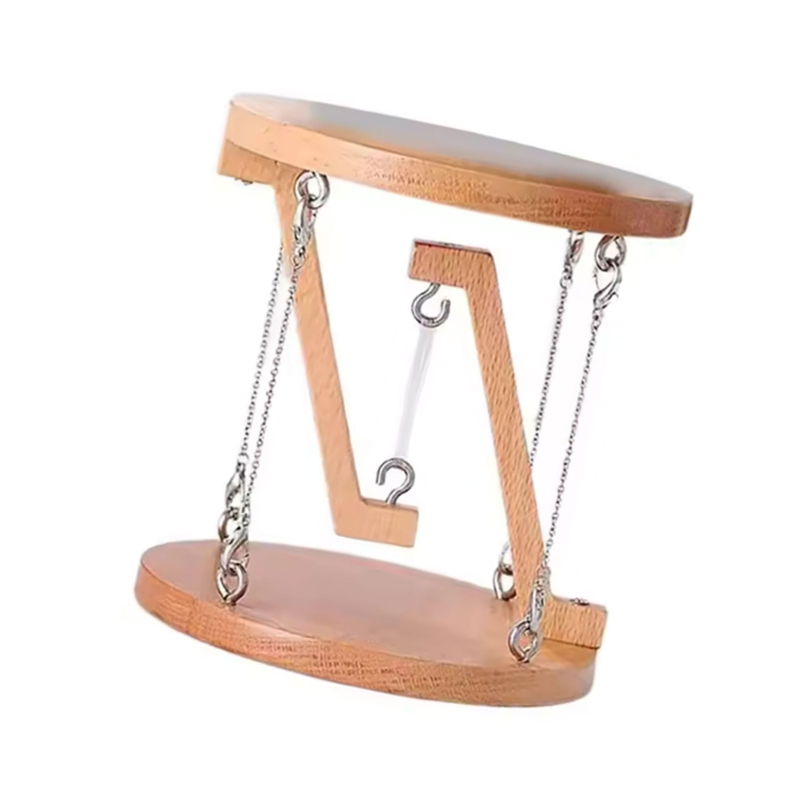 carotoe Wooden Jewelry Display Stand with Floating Stacked Shelf Design, Tabletop Necklace Holder for Dresser, Vanity, or Desk Jewelry Organizer Stand Wooden Display Tabletop