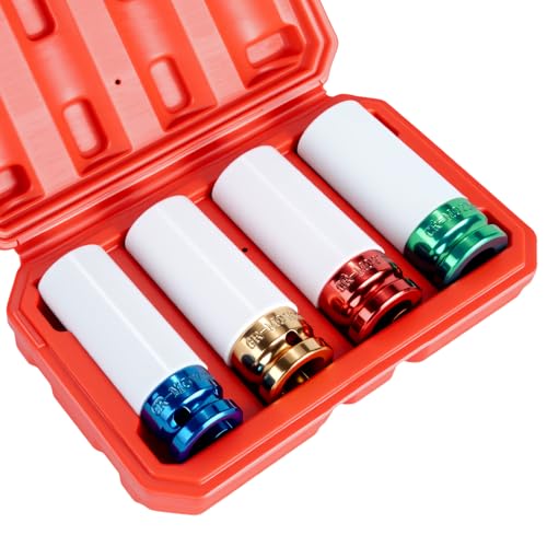 1/2 Drive Wheel Protector Impact Socket Metric deep 17-19-21-22 mm(4 PCS)