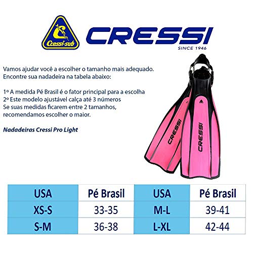 Nadadeira de Mergulho Cressi Pro Light - 33-35 Rosa