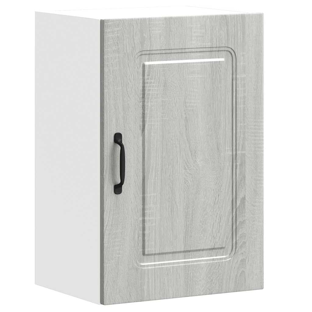 vidaXL Kitchen Wall Cabinet Kalmar Grey Sonoma Engineered Wood, kitchen wall unit, cabinet for kitchen wall, wall cabinets with doors