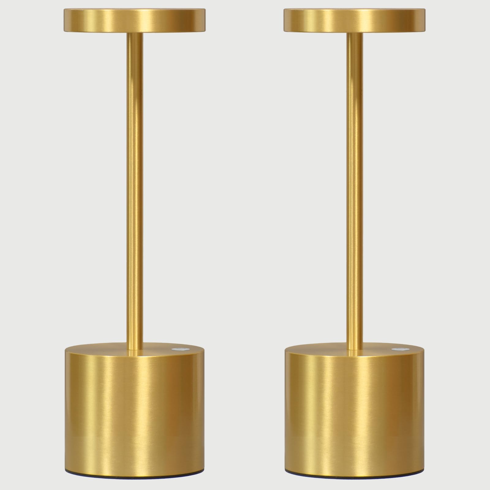 Paquete de 2 lámparas de mesa recargables inalámbricas, 3 temperaturas de color y regulables, IP54, impermeable, funciona con pilas, luz LED portátil para exteriores, patio, restaurante