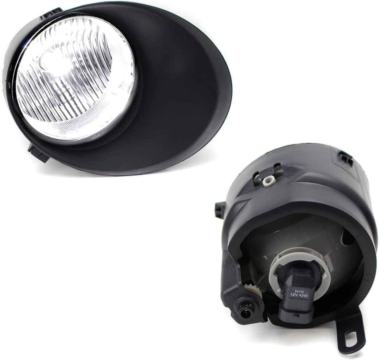 iJDMTOY OEM-Spec Clear Lens Fog Light Kit with 15-SMD Super Bright Xenon White LED Replacement Bulbs Compatible with 2007-2013 Toyota Tundra