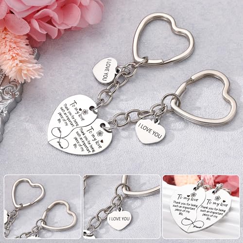 Image of 2Pcs Mother Daughter Heart Matching Keyring Keychain Set Gifts For Mom Christmas Mothers Day Gifts from Daughter