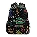 UFO Aliens Spaceship Planet Sac à Dos d'école pour garçons, Filles, Sac de Voyage pour Enfants, Cartable