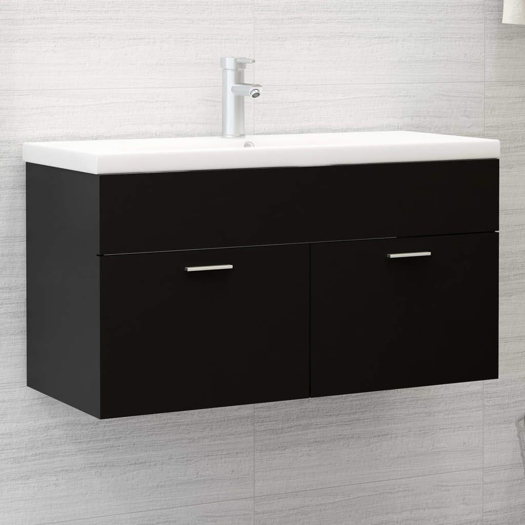 Armario para lavabo negro de 90 cm para renovar y modernizar tu cuarto de baño