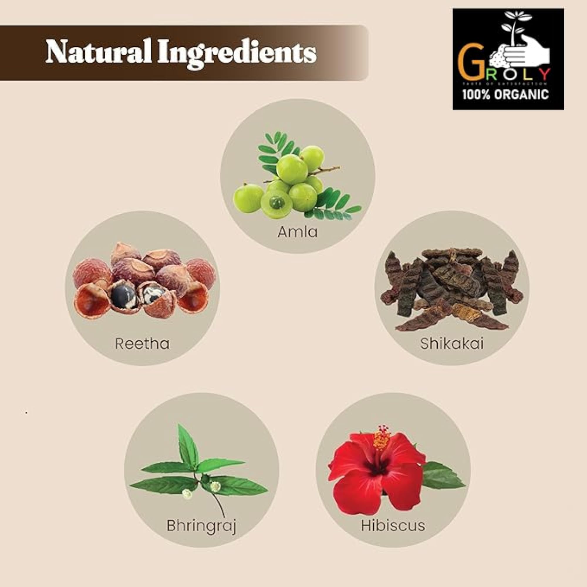 Organic Herbal Hair Care Combo with Amla, Reetha, Shikakai