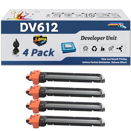 JJNGA DV612 Developer Unit is Compatible for Konica Minolta bizhub 552 652 C452 C552 C552DS C652 C652DS Printers, with a Capacity of 200000 Pages and a Very Good Printing Experience (4 Pack Black)