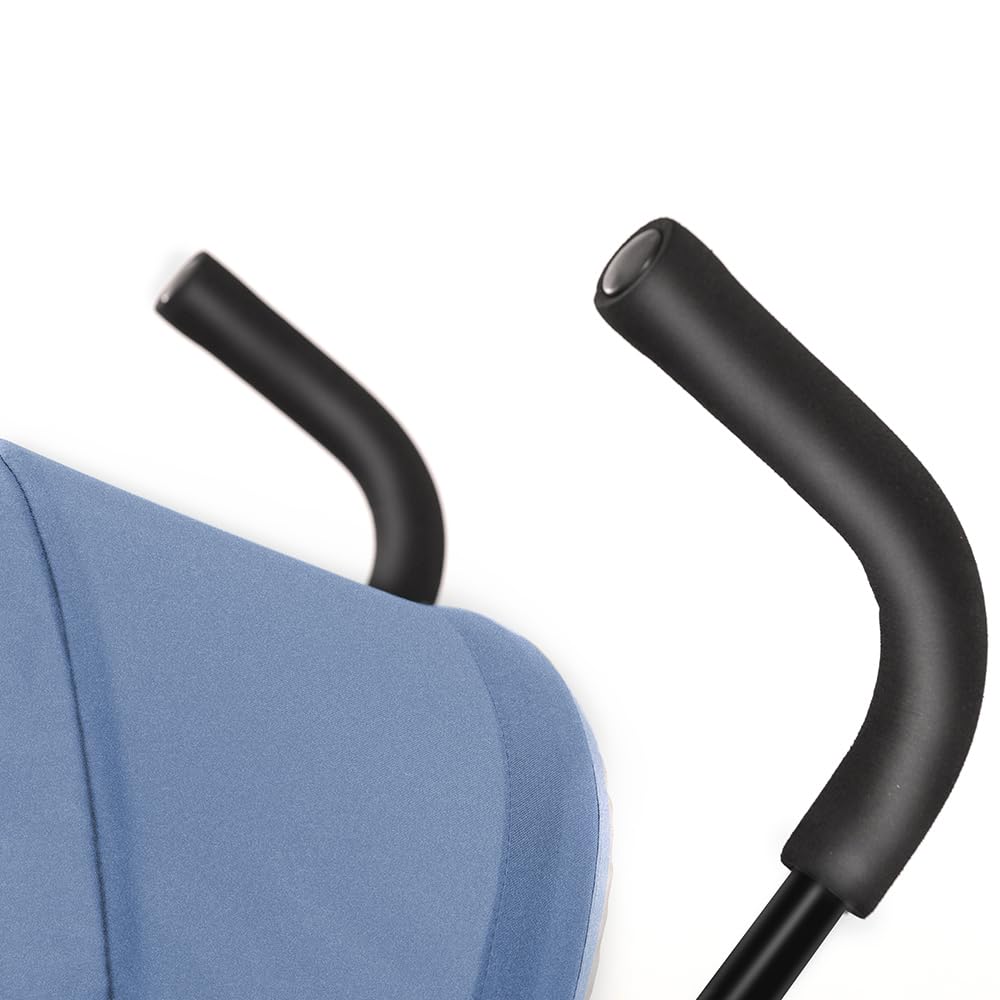 Poussette 3 en 1, Poussette Canne, Trio, Poussette Bebe, Landau Bébé, Accessoires, Adaptateurs Universels, Grandes Roues, 25kg, panier spacieux-D-bleu