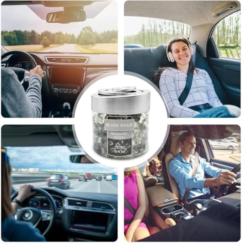 Image of BKN Super Fragrance Black Odor Car Air Freshener B0-10| 130g Bubble Gel Balls | Long-Lasting Scent for Home, Office, Car, Bathroom & Closet | Odor Eliminator & Room Deodorizer (BK ice)