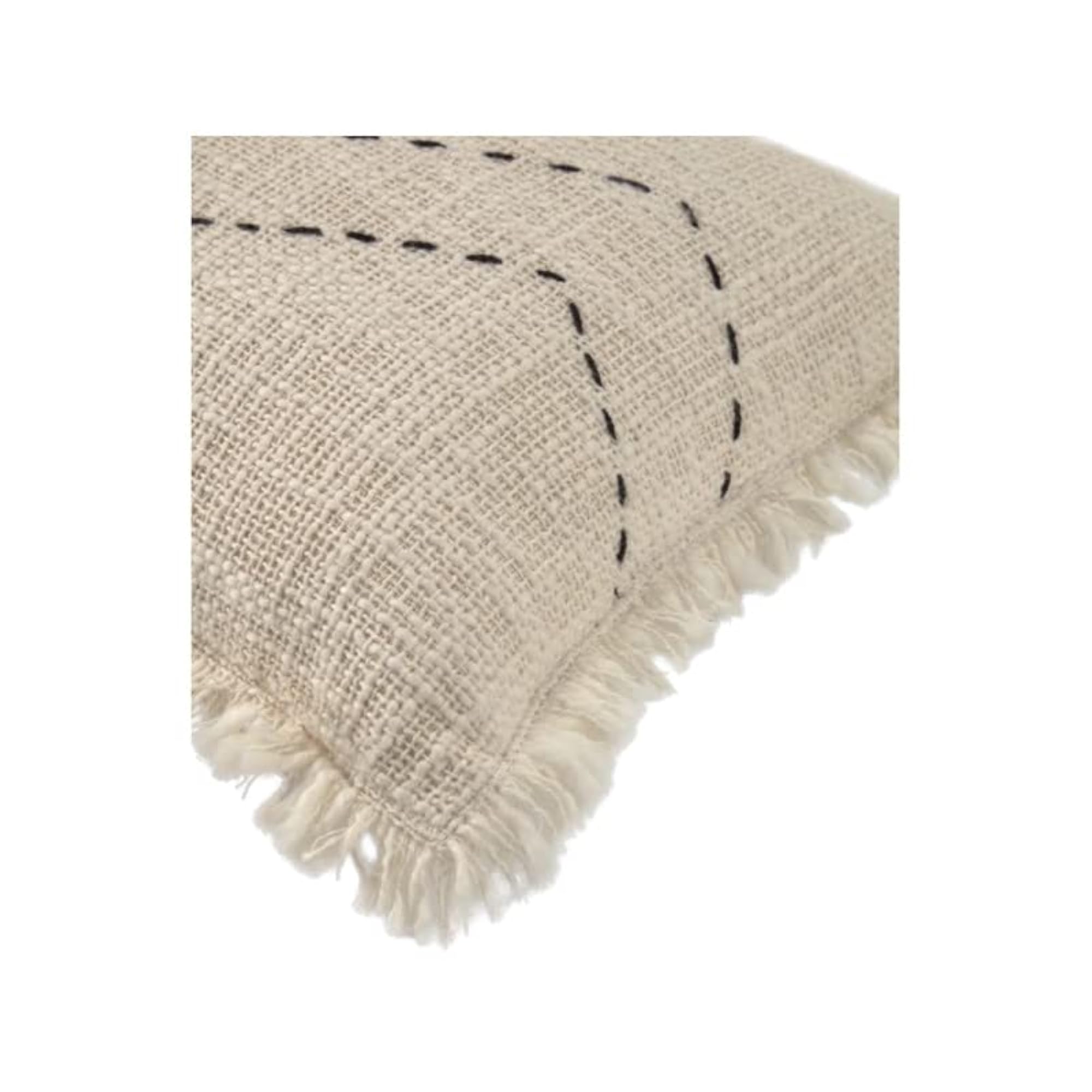 Neutral Boho Thread Rectangular Cushion Cover