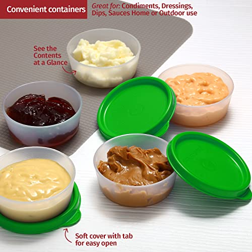 Image of Signoraware Mini Mate BPA Free Plastic Containers Set (70ml x 8 | Set of 8 | Green)