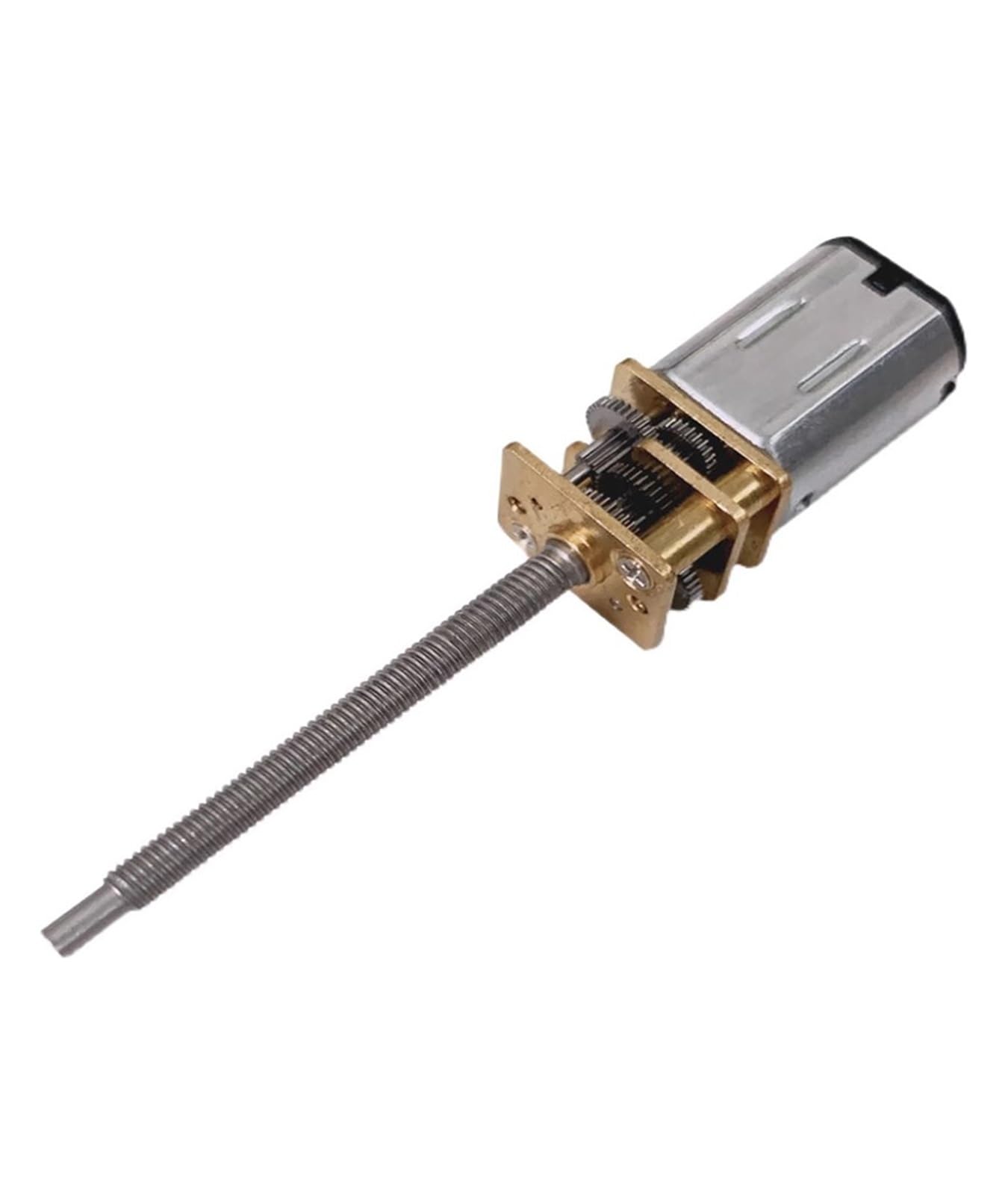 Motor Reductor de CC GA12-N20 con Eje roscado extendido M3*34, Motor pequeño Baja Velocidad 3 V, 6 y 12 Tuerca Brida(100 RPM,12V)