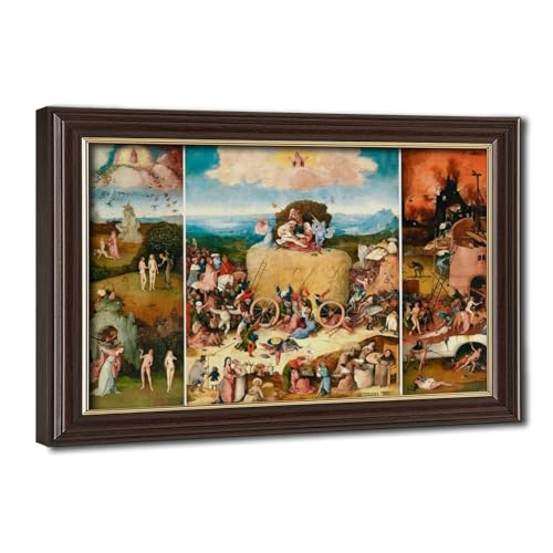 Peinture par Hieronymus Bosch pour sublimer votre décoration murale de bureau avec un triptyque