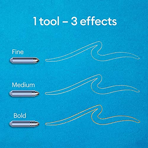 Cricut 2008726 Foil Transfer Kit, Includes 12 Foil Transfer Sheets, 3 Cricut Tools In 1 With Interchangeable Tips (Fine, Medium & Bold), Tool Housing & Adhesive Tape, For Cricut Maker & Explore Machines thumb #3