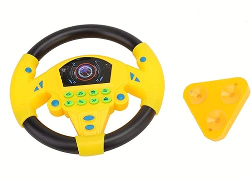 Miniatura 9 de Volante de juguete, volante para niños pequeños, juguetes de aprendizaje temprano para niños de 4 a 6 años (amarillo)