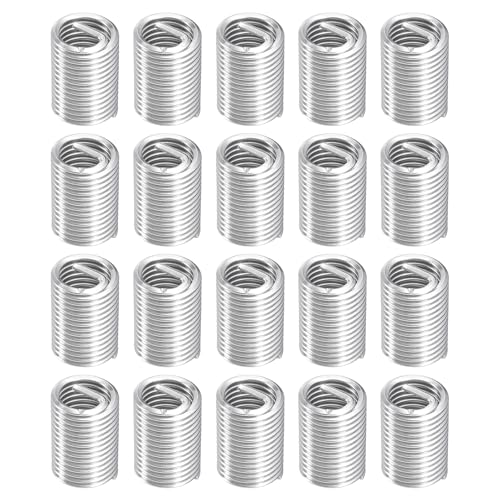 QUARKZMAN 20Pc Insertos Roscados Helicoidales M12-1.75x2.5D Acero Inoxidable 304 Casquillo Roscado Inserción Para Reparación De Roscas En Plástico Y Madera