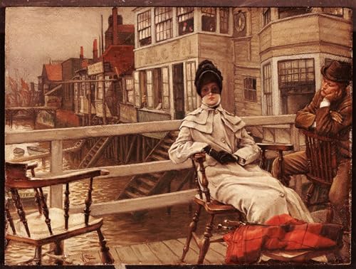 Art tableau En attendant le bateau à Greenwich Jacques pour habiller un grand mur vide 60x90