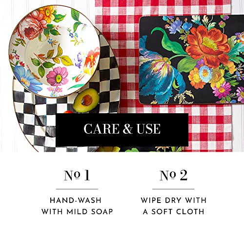 MACKENZIE-CHILDS-Enamel-Breakfast-Bowl-Unique-Soup-Bowl-or-Cereal-Bowl-Dinnerware-White-Flower-Market-Set-of-1 MACKENZIE CHILDS Enamel Breakfast Bowl Unique Soup Bowl or Cereal Bowl Dinnerware White Flower Market Set of 1