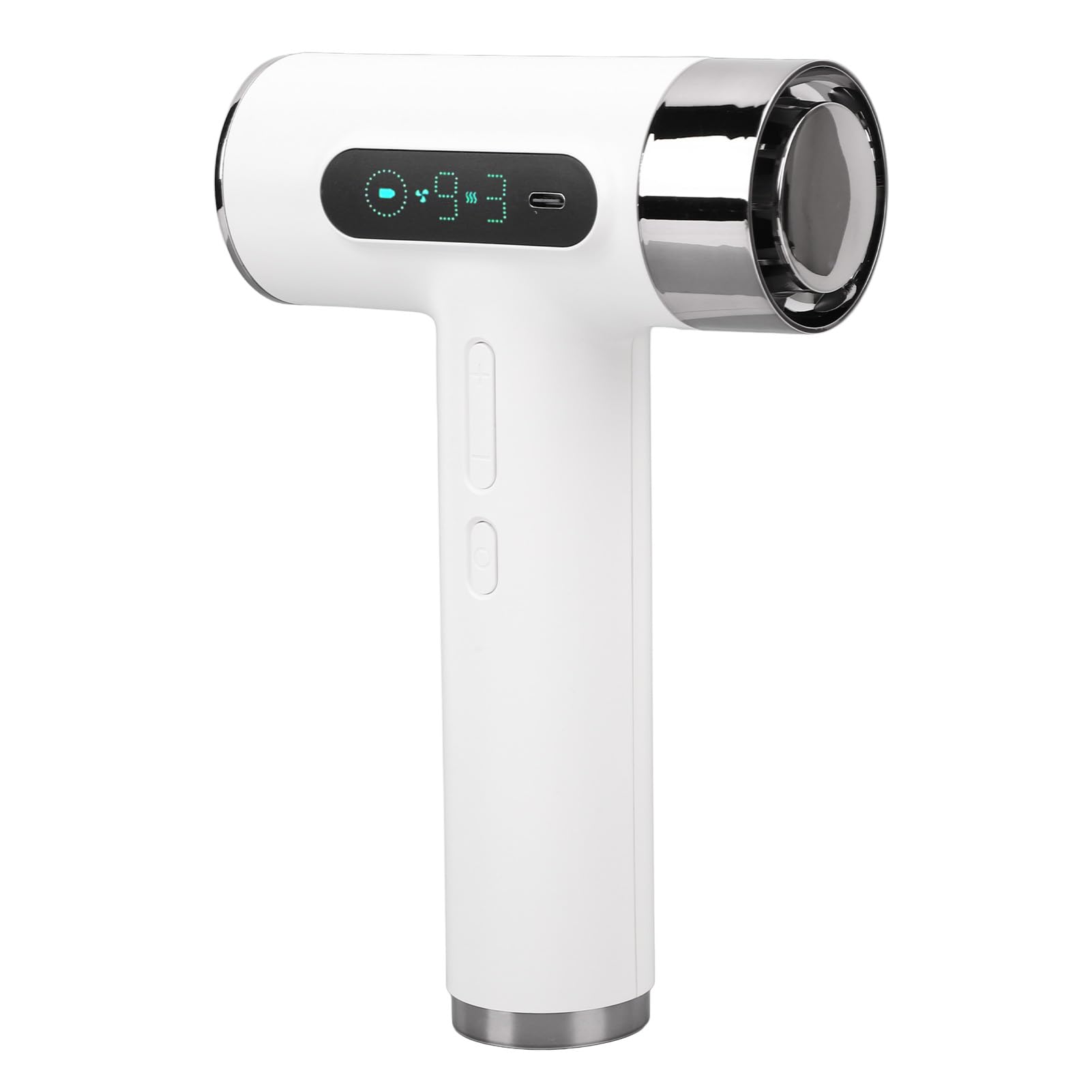 Haartrockner, 300 W, 100.000 U/min, Schnell Trocknender Tragbarer Föhn mit 9 Windgeschwindigkeiten und 3 Einstellbaren Temperaturen, LED-Anzeige, Wiederaufladbar über USB,