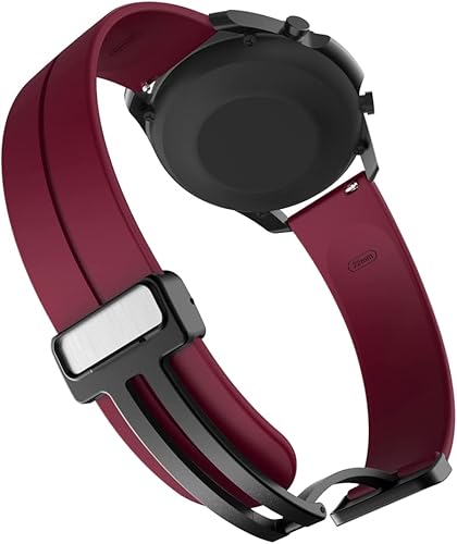Miniatura 3 de Banda magnética de silicona compatible con Amazfit Gtr MiniGts4 Mini2 MiniBip3Gtr4Gtr3 Smartwatch 0.866 in 0.787 in Correa deportiva de repuesto de