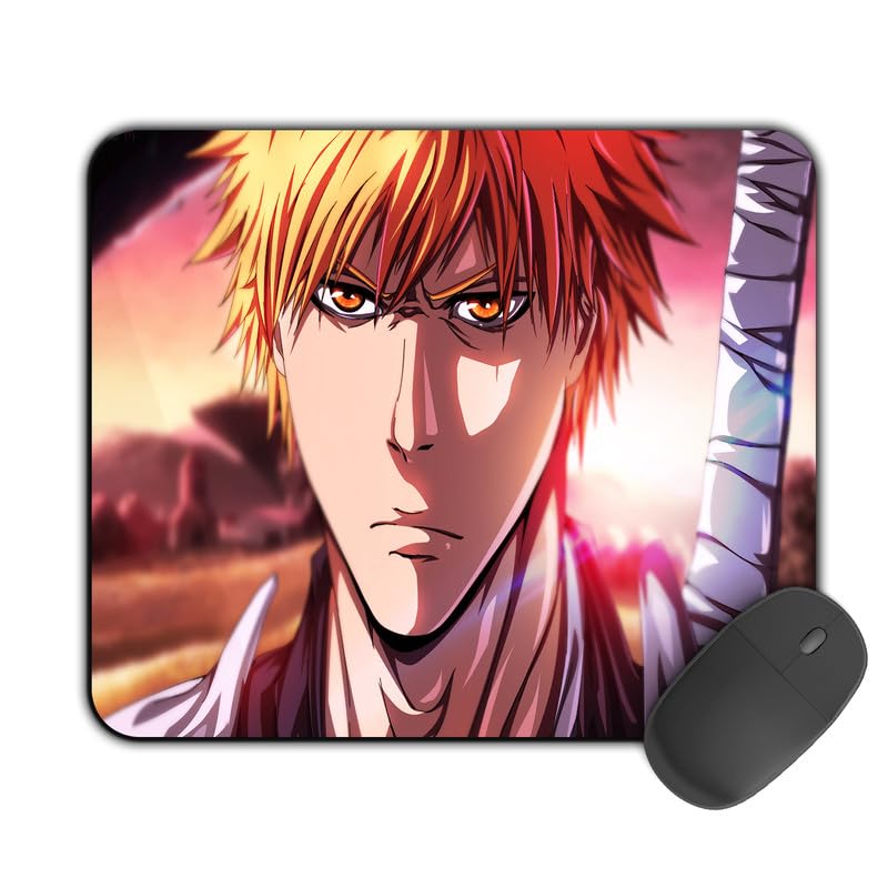 Image of Printed Designer Mouse Pad Ichigo Face 2 (200MM X 240 X 3MM) Enhance Gaming and Work Performance Comfortable and Precise Non-Slip Water Proof Bleach Mouse Pad.