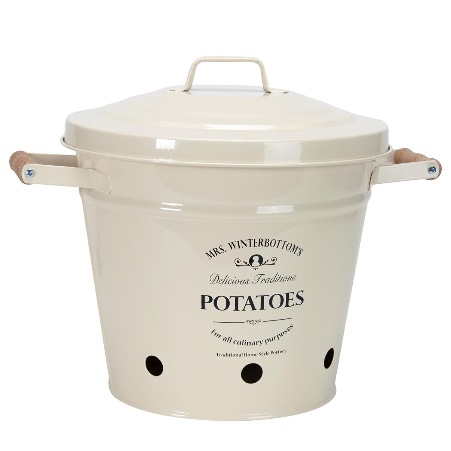 kartoffeleimer aufbewahrung BUTLERS Kartoffeltopf Ø28 x H26cm -MRS. WINTERBOTTOM'S- Vorratsdose mit Deckel | Landhausstil, Vintage Deko, Küchenzubehör für Organisation OP BLANC 22H Size:2 x 0.75L + 1 x 1.6L 7 Schnittmuster aufbewahren-Ideen |