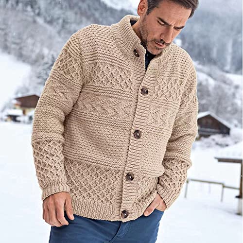Chaqueta de punto elegante hombre ajustada para evitar el frío con estilo 2