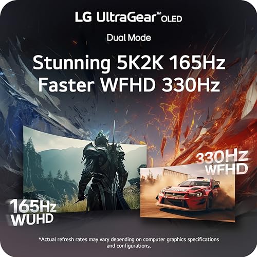 Image of LG 45GX950A-B 45-inch Ultragear 5K2K WUHD (5120 x 2160) OLED Curved Gaming Monitor, Dual-Mode, 165Hz, 0.03ms, NVIDIA G-Sync, AMD FreeSync Premium Pro, HDR True Black 400, USB Type-C 90W, DP2.1