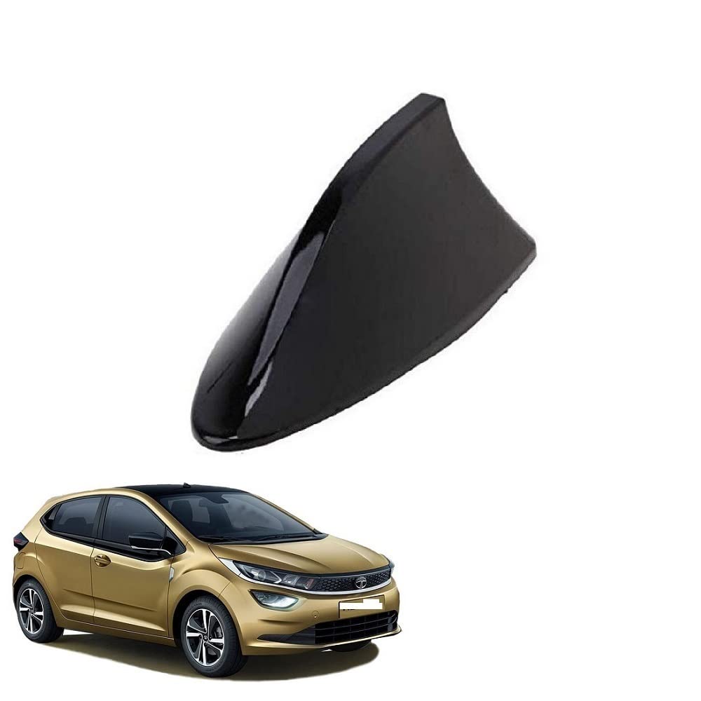 Shark Fin Roof Antenna Aerial ABS AM/FM Radio Signal Compatiable with Tata Altroz - Black-picture-49