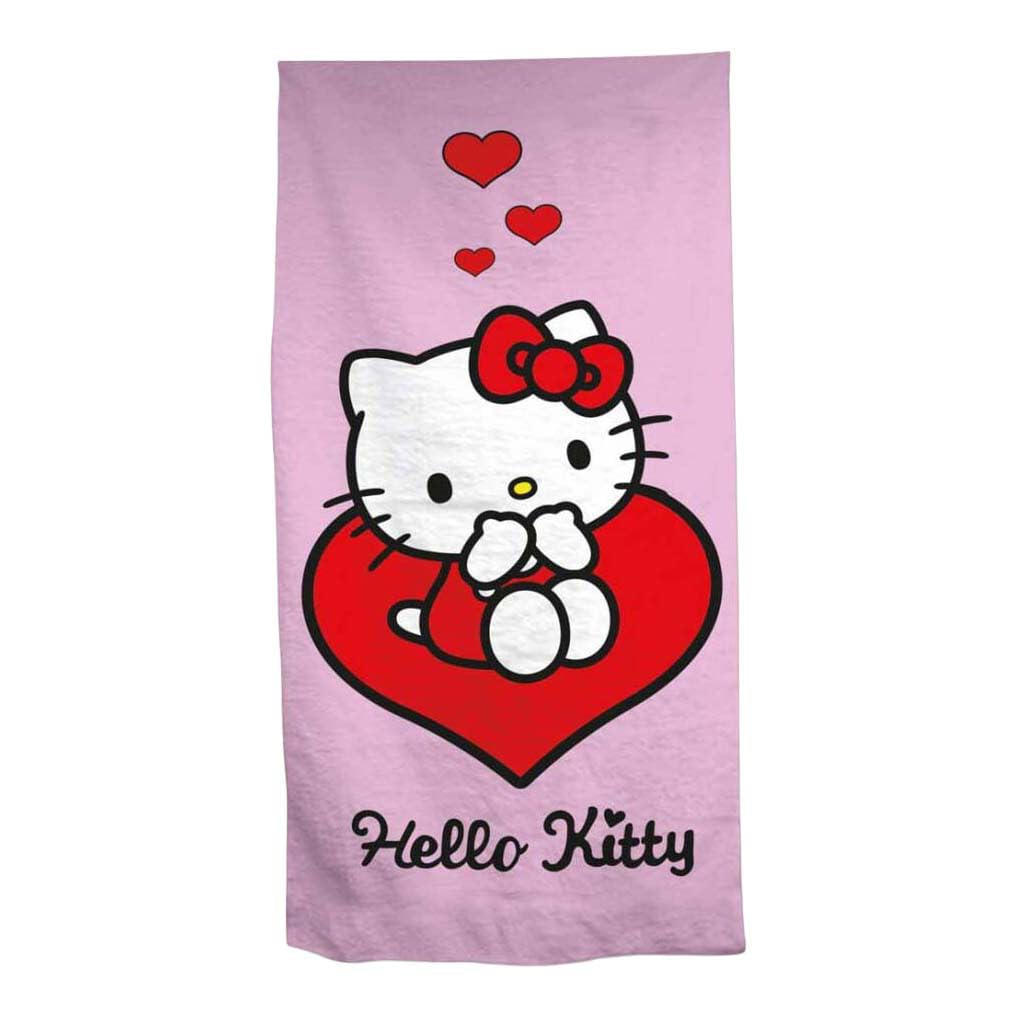 Aymax Pink Hello Kitty Polyester Beach Towel, Beach Towel 70 X 140 Cm Ultra Absorbent