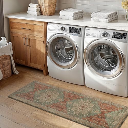 GENIMO Kitchen Mats for Floor, Washable Anti Fatigue Mat for Cushioned, 17.3"x59", Waterproof Kitchen Rugs, Non Slip Foam Comfort Standing Mat Rug for Home, Runner, Sink, Laundry, Multi by GENIMO - Used condition - Image 7