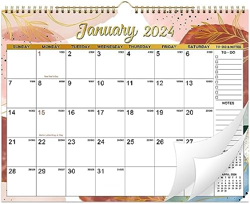 Amazon.com: 2024 Calendar - Jan 2024 - Dec 2024, 12 Months Hanging Monthly Calendar  2024, 2024 Calendar with Julian Date, 14.6 x 11.5 Inches, Thick Paper :  Office Products