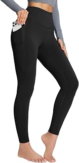 Baleaf Womens Petite Fleece Lined Leggings with Pockets, Thermal Winter Yoga