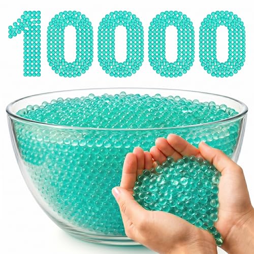 Image of Gel Balls 7-8mm Water Bullets for Blaster Gun, High Absorbent Water Beads Ammo, Non-Toxic Gel Blaster Refill Balls for Shooting Practice, Decoration & Play (Green, 10000 Pcs)