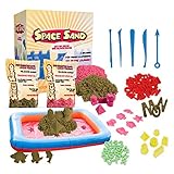 TEMPO DI DIVERTIMENTO: Il set XXL Space Sand del marchio cult Leo & Emma con molti accessori, 1.8 kg di sabbia, molti stampi, con una mini sabbiera gonfiabile, 5 strumenti di modellazione.