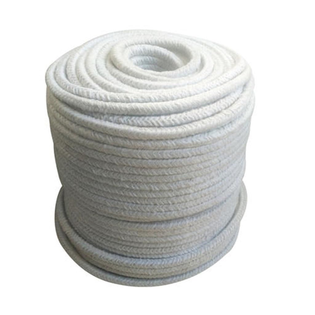 Corda Intrecciata in Fibra Ceramica Senza Amianto da 1 M 1260 ℃ A1 Striscia di Tenuta for Porta del Forno Incombustibile, Dimensione Quadrata 6-35 Mm(25x25mm)
