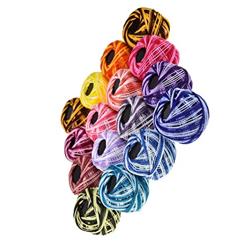 Set de 16 rollos de hilo para bordar de algodón miniatura 7