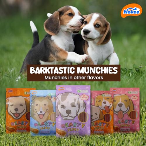 Image of Novee Hearty Jerky Mini Liver Flavour Dog Treats, High Protein, Nutrient-Rich Soft Bites for Training, Daily Reward & Digestive Support in All Breeds,100g