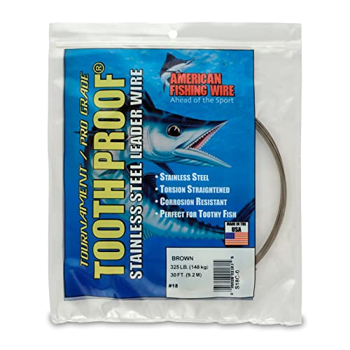 Image of American Fishing Wire Tooth Proof Stainless Steel Single Strand Leader Wire
