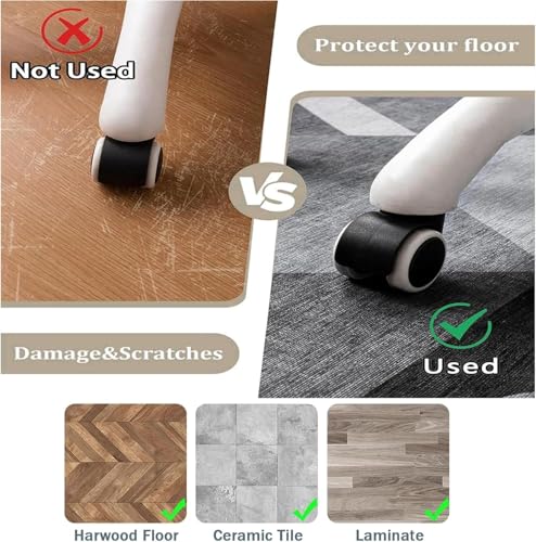 Cojín de silla de juegos de ordenador con base idónea para suelos de madera 4
